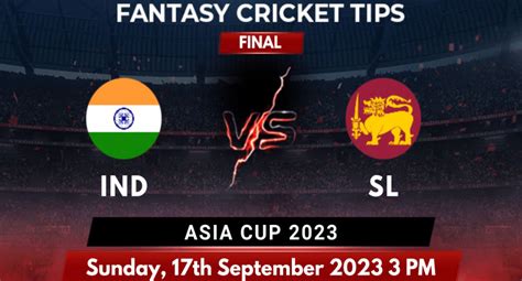 India vs Sri Lanka, Final - Live Cricket Score, Commentary. Series: Asia Cup, 2023 Venue: R.Premadasa Stadium, Colombo Date & Time: Sep 17, 03:00 PM LOCAL. Commentary Scorecard Squads Highlights ...